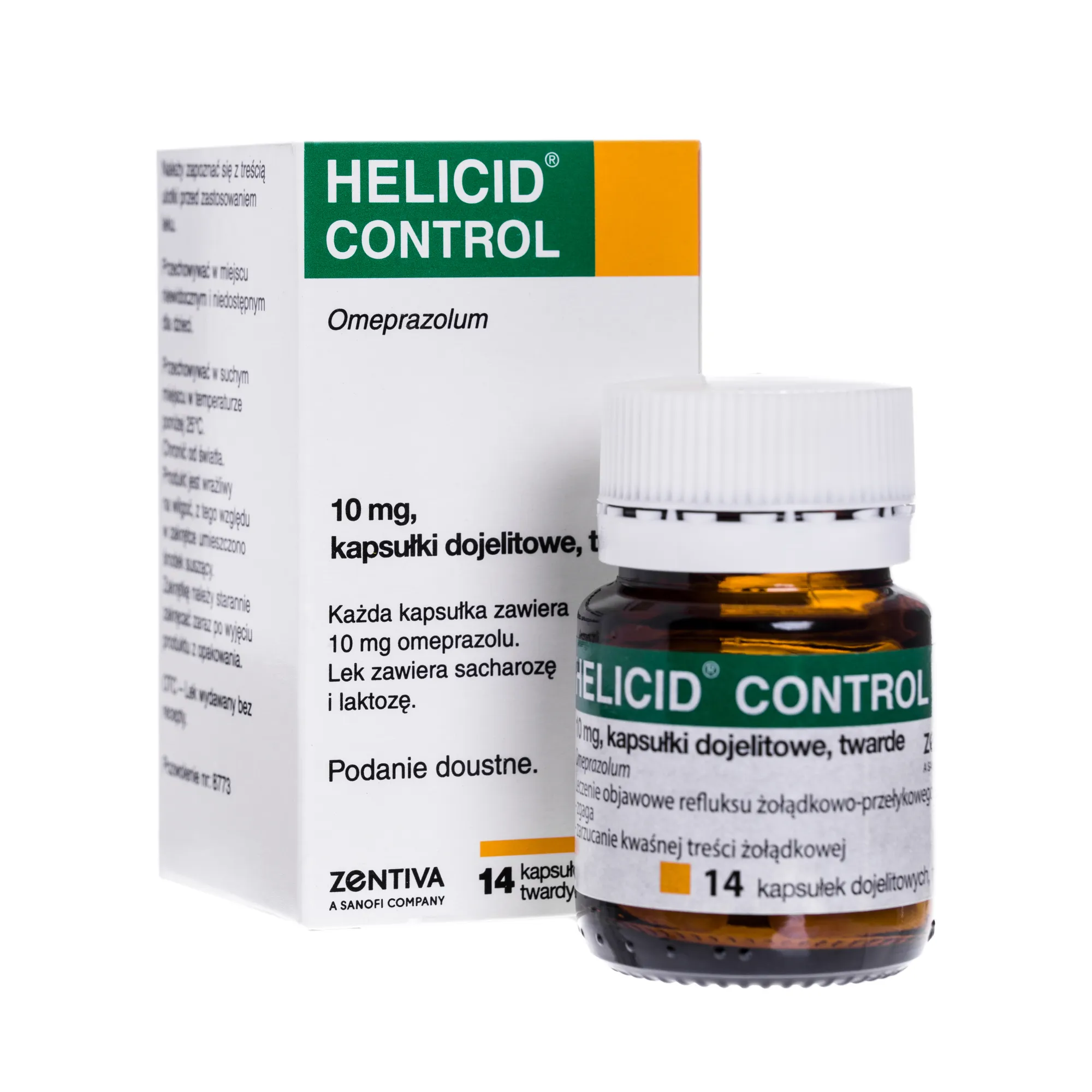 Helicid Control, 10 mg, 14 kapsułek dojelitowych 