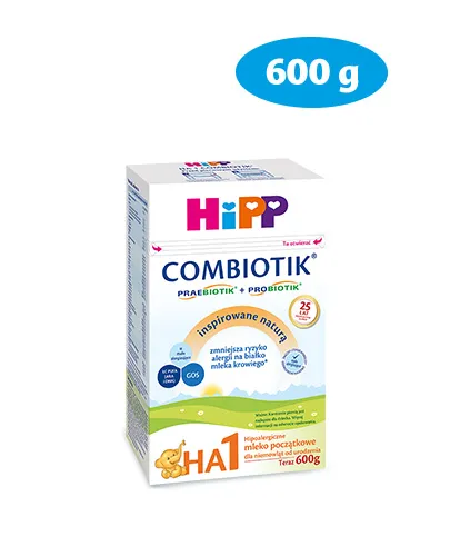 Hipp HA 1 Combiotik, hipoalergiczne mleko początkowe, 600 g