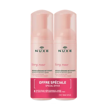 Nuxe, Very Rose, oczyszczająca pianka micelarna, duopak, 2 x 150 ml 