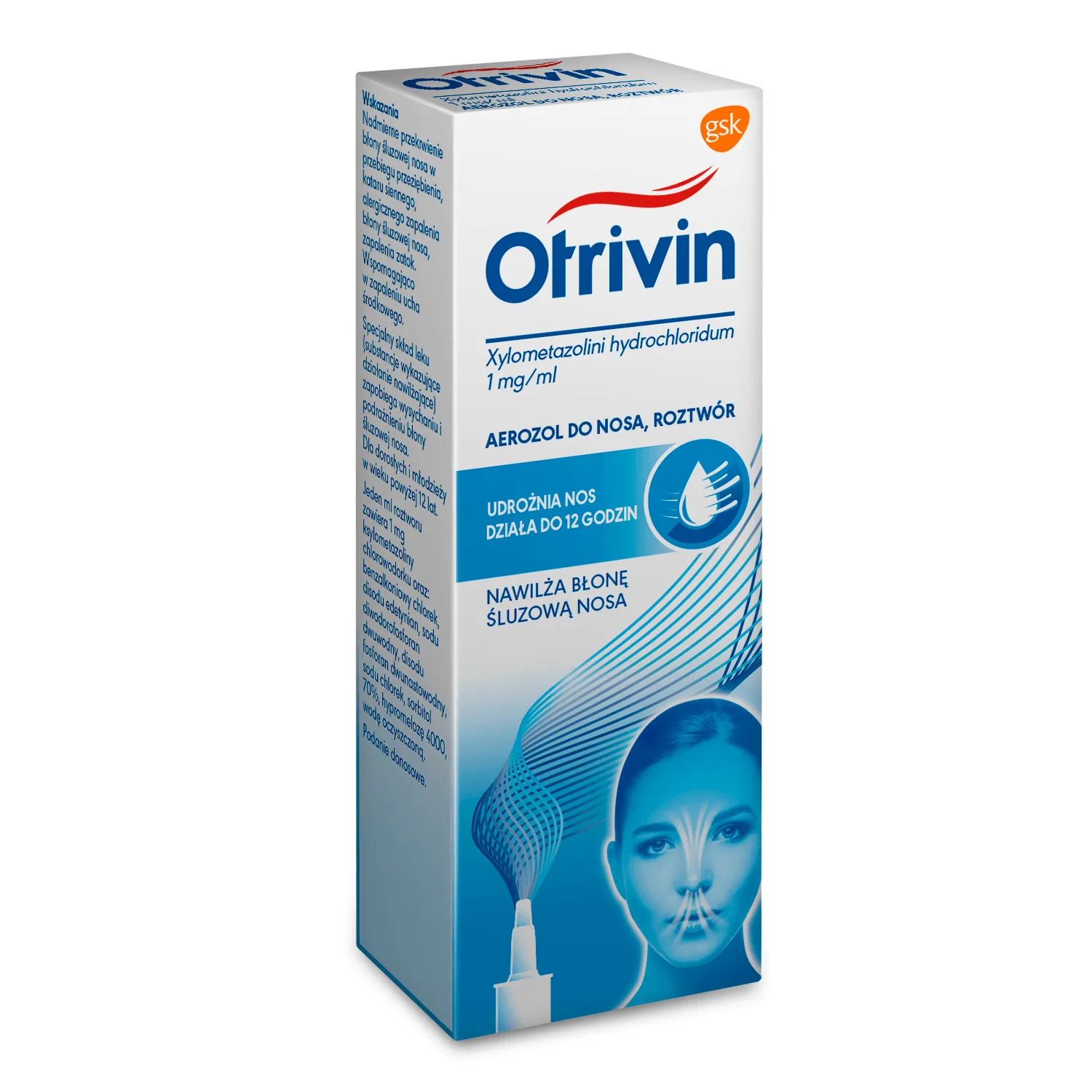 Otrivin 1 mg/ml, aerozol do nosa, 10 ml 