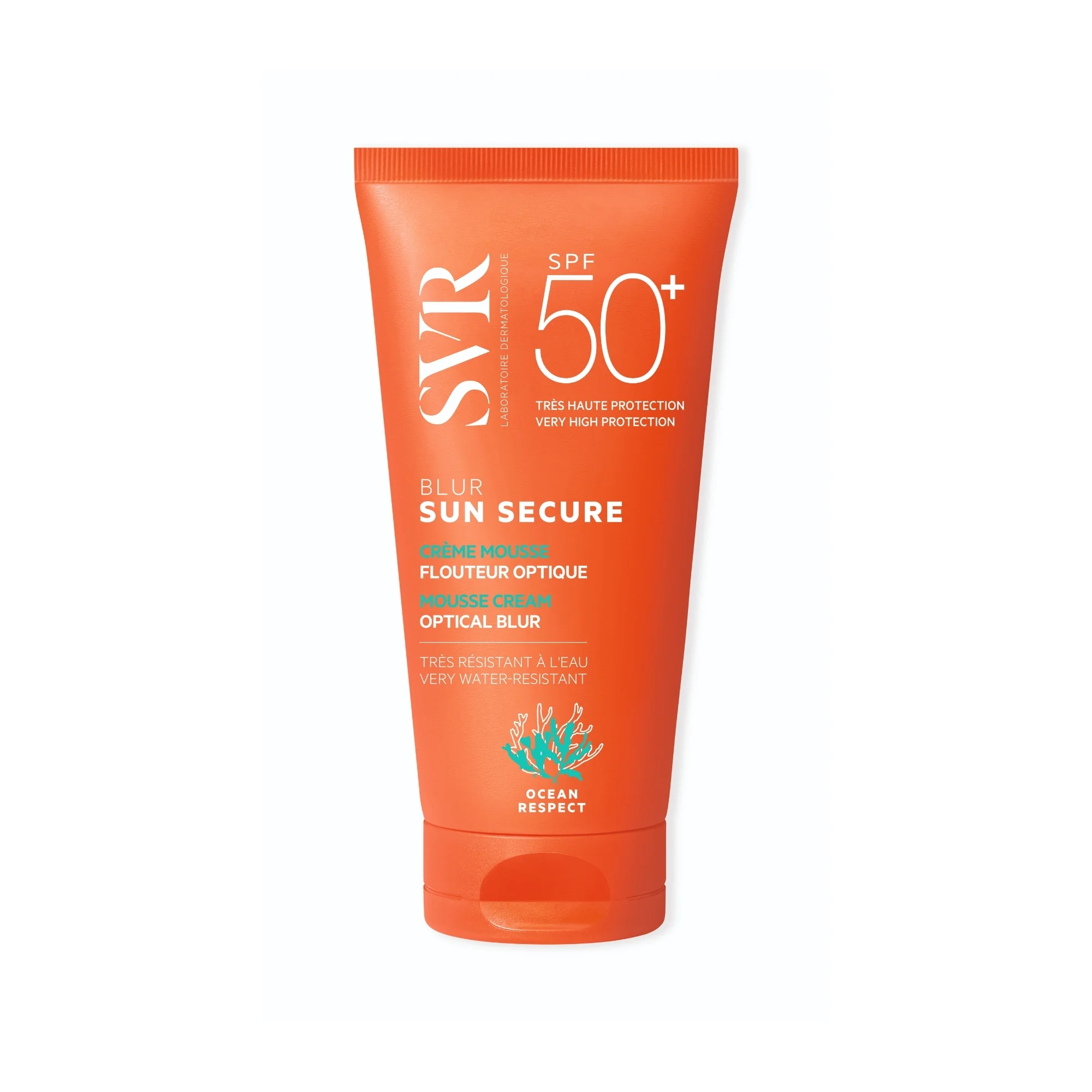 SVR Sun Secure Blur SPF 50+ nawilżający, kremowy mus ochronny, 50 ml