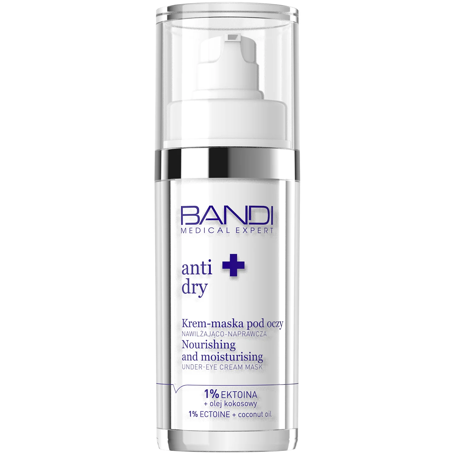 Medical Expert Anti-Dry Krem Maska Pod Oczy Nawilżająco-Naprawcza 1% Ektoina + Olej Kokosowy, 30 ml