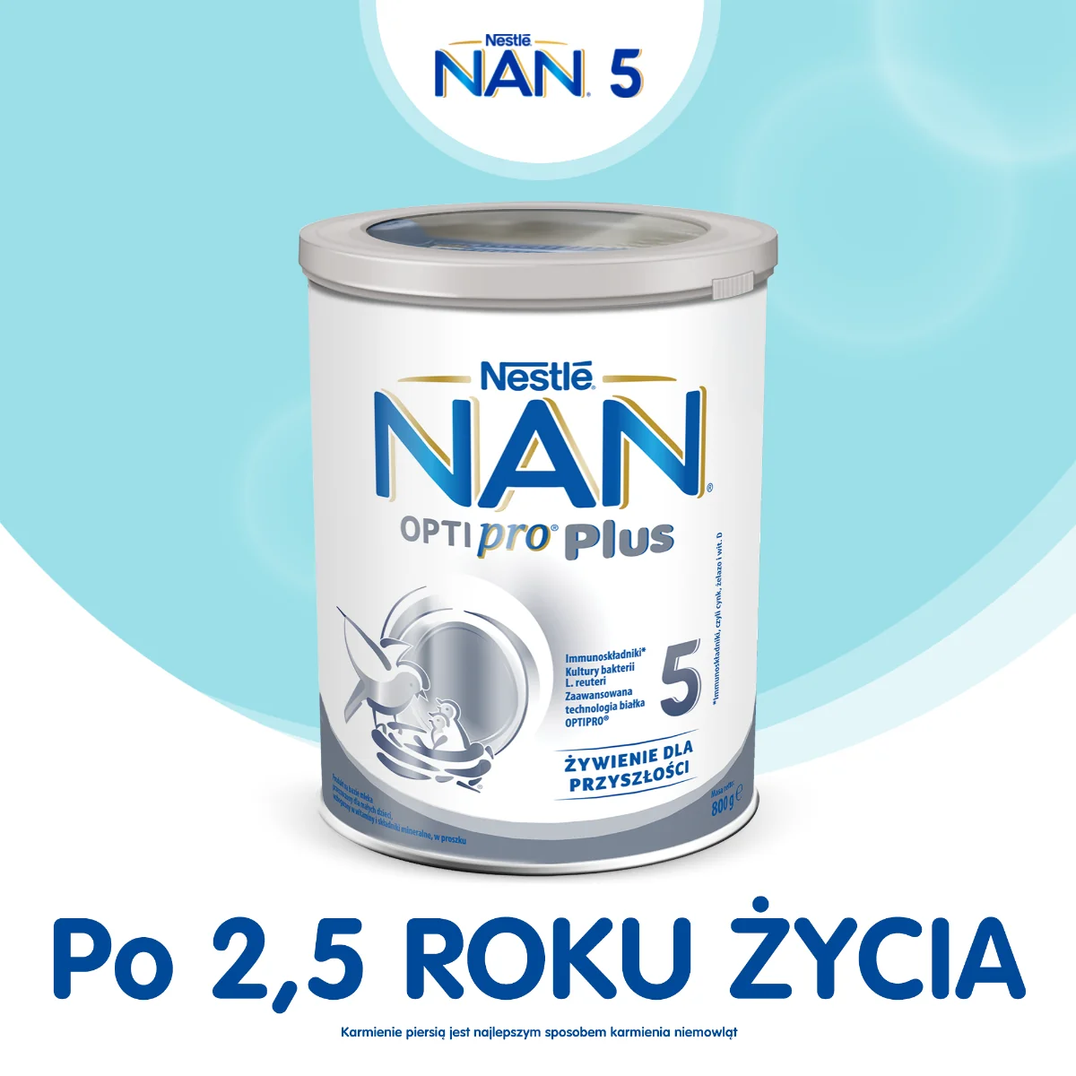 NAN Optipro Plus 5 mleko modyfikowane, proszek 800g