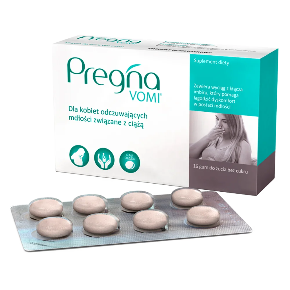 Pregna Vomi suplement diety, 20 gum do żucia