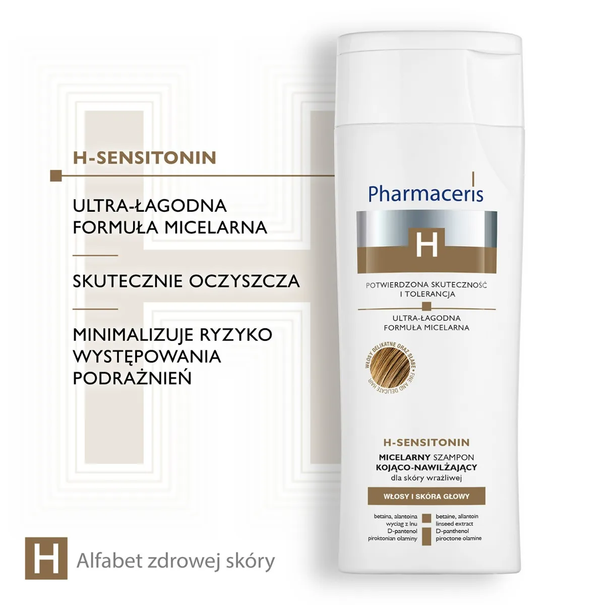 Pharmaceris H Sensitonin, micelarny szampon kojąco-nawilżający, 250 ml 