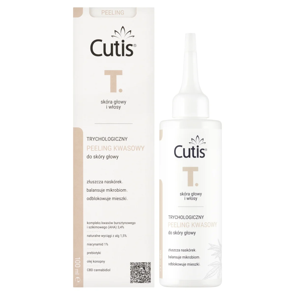 Cutis® T. trychologiczny peeling kwasowy do skóry głowy, 100 ml