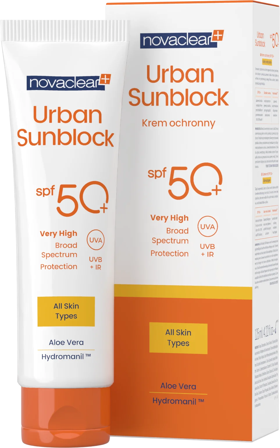 Novaclear Urban Sunblock krem ochronny do twarzy SPF 50+, 125 ml