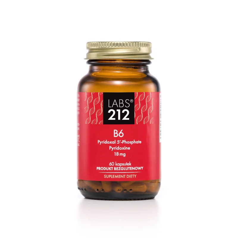 LABS212 Witamina B6 P-5-P + Pyridoxine 60 kapsułek