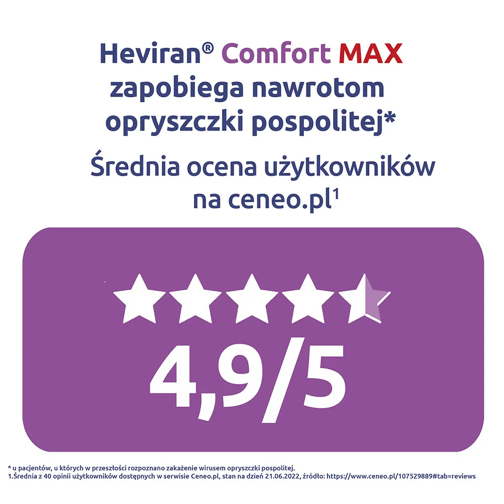 Heviran Comfort Max, 0,4 g, 30 tabletek 