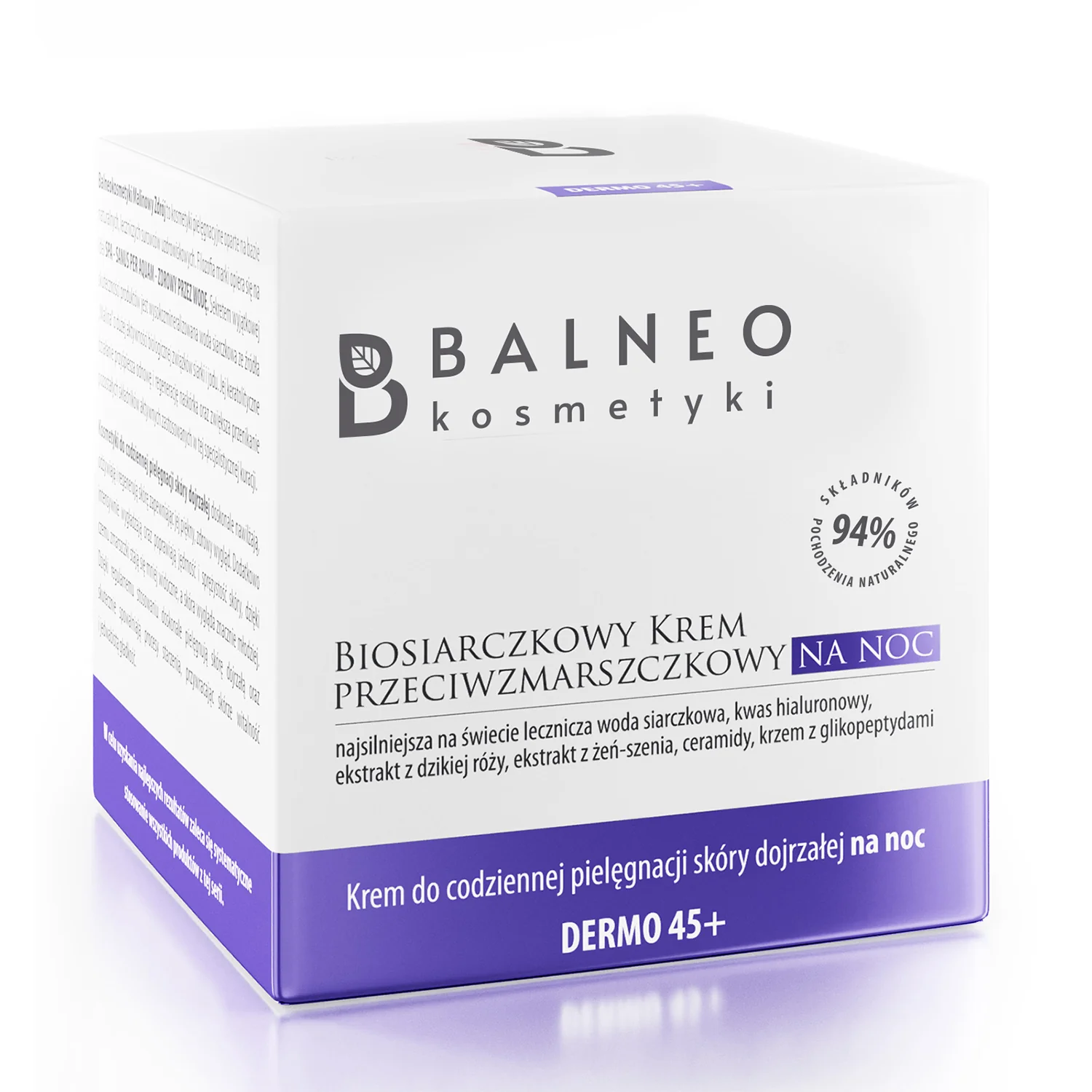Balneokosmetyki biosiarczkowy krem przeciwzmarszczkowy na noc, 50 ml