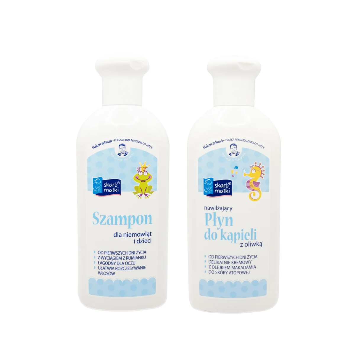 Zestaw Skarb Matki szampon + płyn do kąpieli z oliwką, 250 ml + 250 ml
