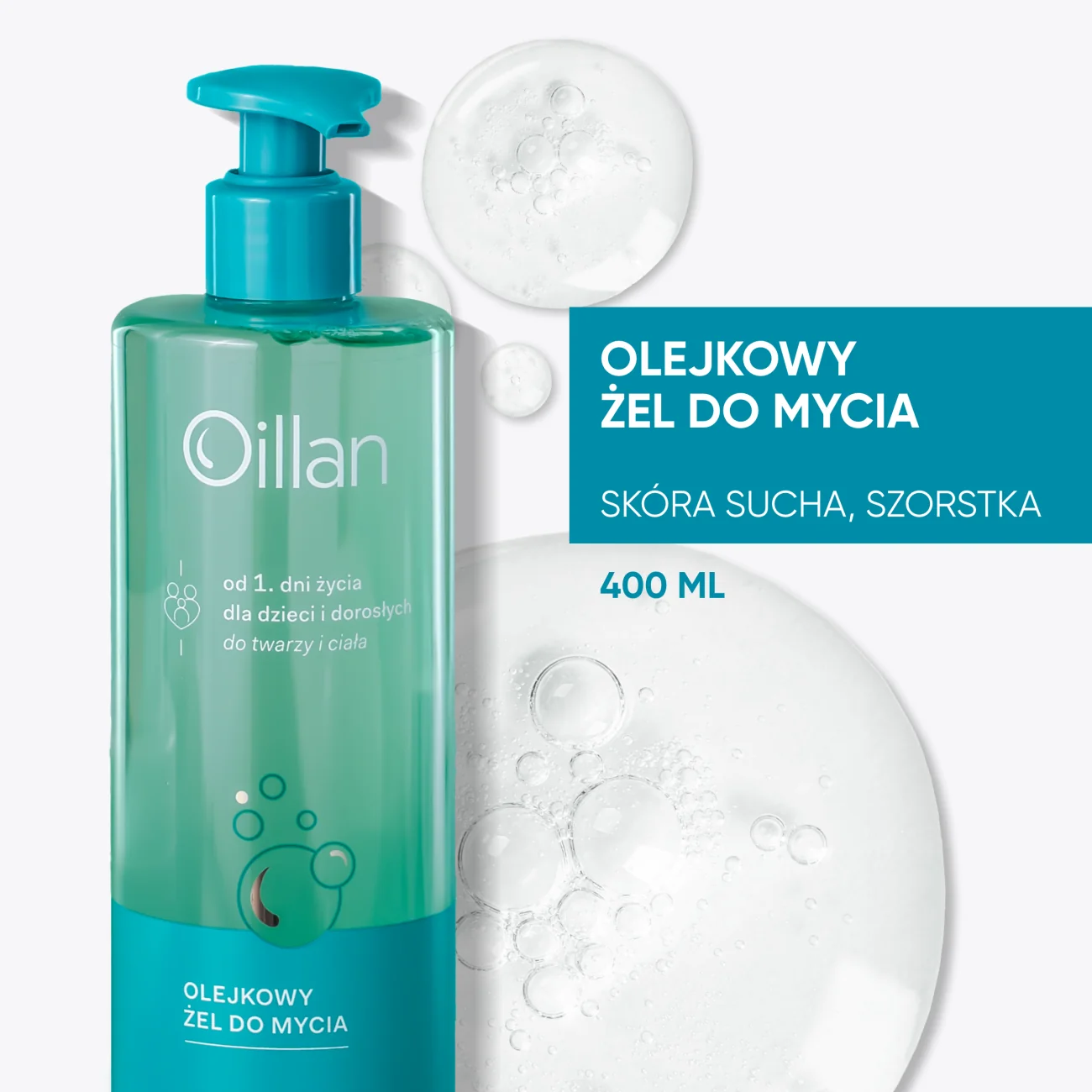 Oillan olejkowy żel do mycia, 400 ml