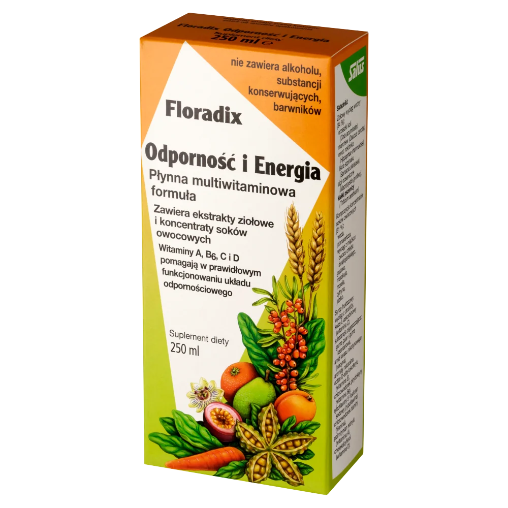 Floradix Odporność i Energia suplement diety, 250 ml