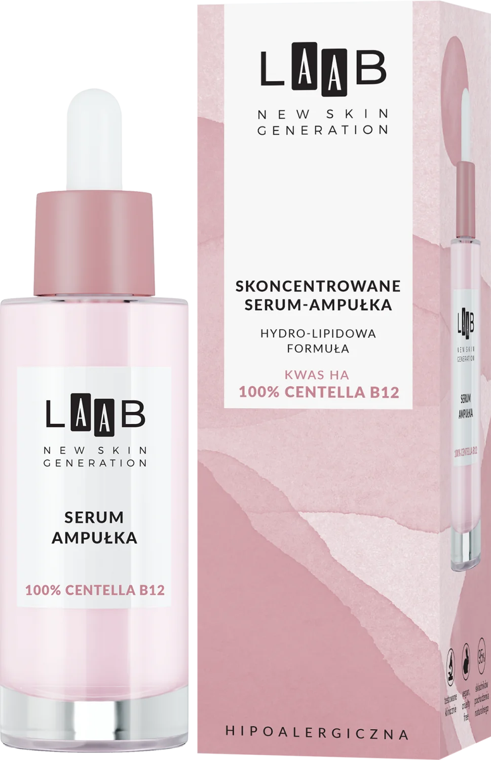 AA Laab 100% Centella B12 skoncentrowane serum-ampułka nawilżająco-odbudowujące, 30 ml