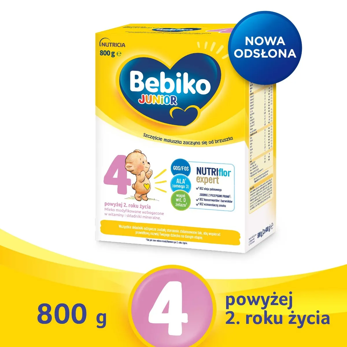 Bebiko Junior 4. mleko modyfikowane dla dzieci powyżej 2 roku życia, 800 g
