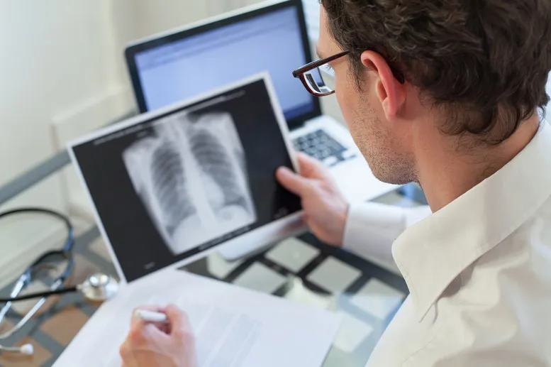 krzemowa pylica płuc - rentgen
