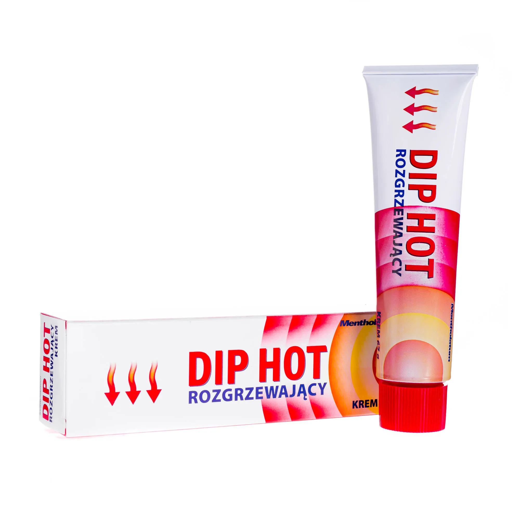 Dip Hot - rozgrzewający krem stosowany objawowo w bólach mięśniowych i stawowych, 67 g