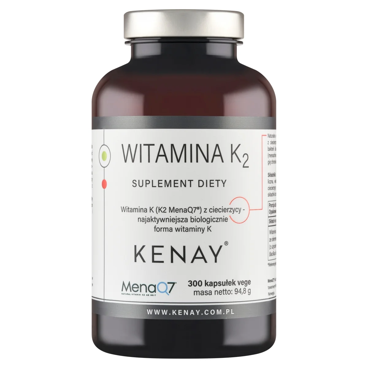Kenay Witamina K2 Mena Q7 300 kapsułek