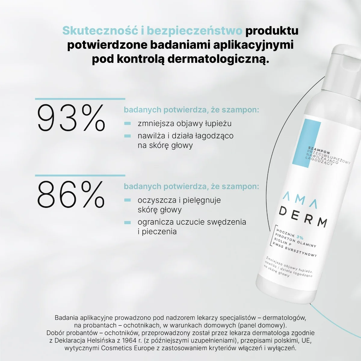 Amaderm szampon przeciwłupieżowy nawilżająco-łagodzący, 150 ml