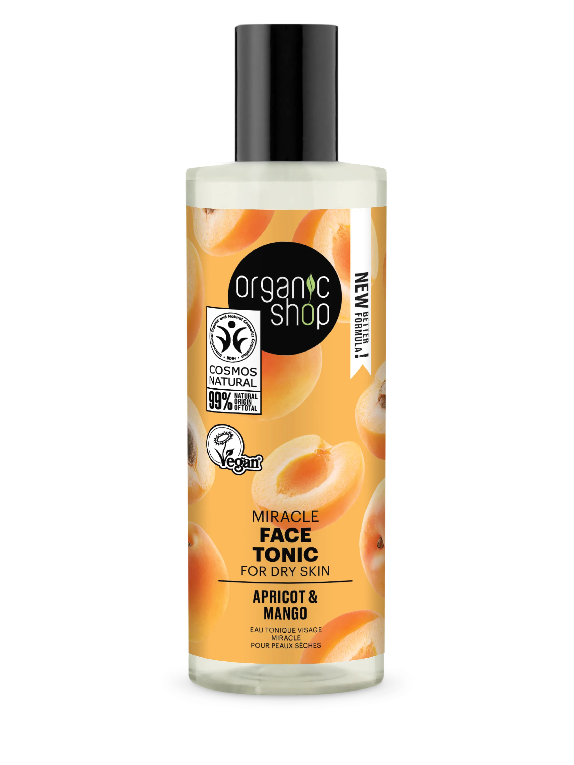 Organic Shop Morela & Mango tonik do twarzy dla cery suchej, 150 ml