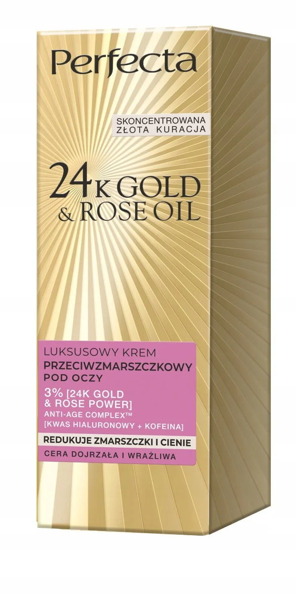 Perfecta 24K Gold & Rose Oil luksusowy krem pod oczy, 15 ml