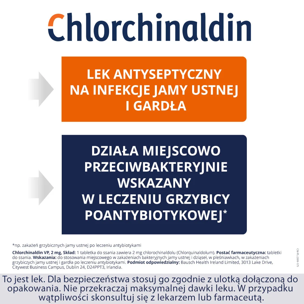 Chlorchinaldin VP 2 mg 20 tabletek do ssania