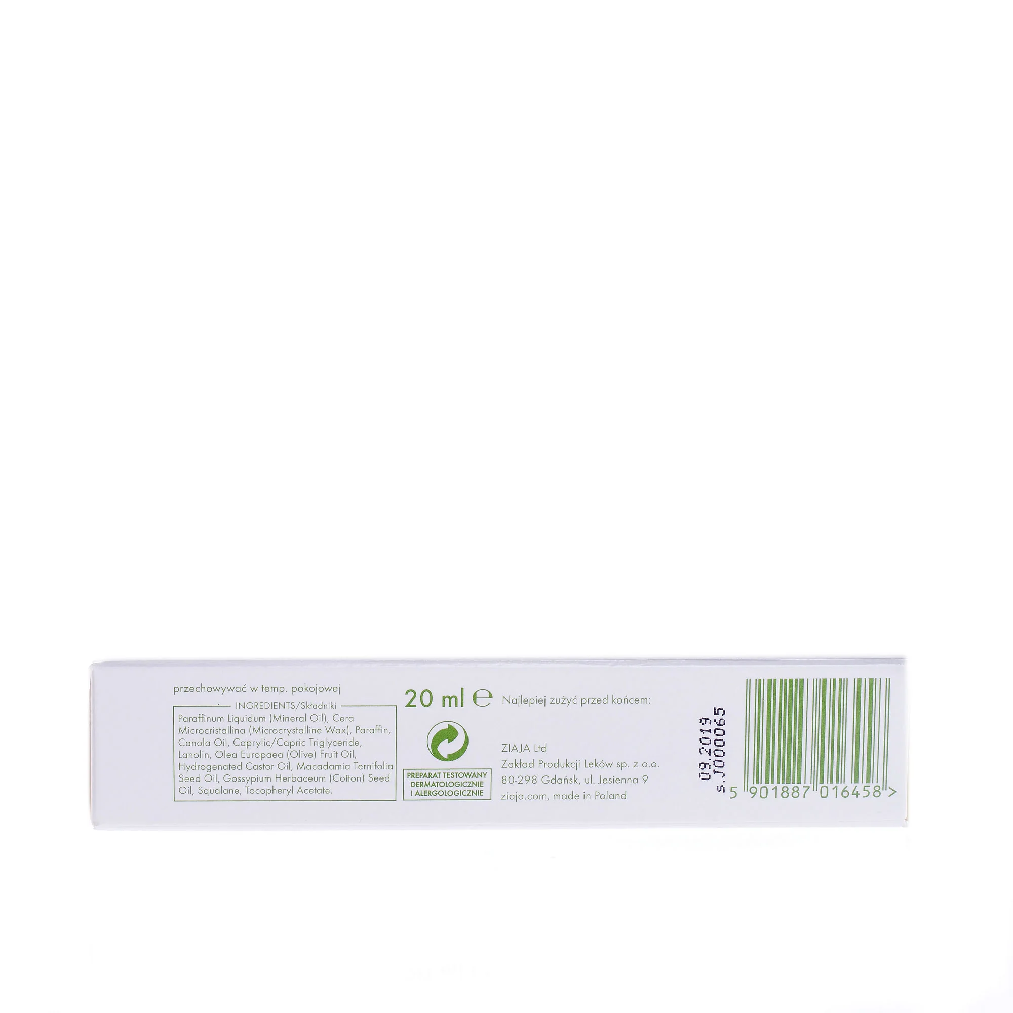 Ziaja maść oliwkowa naturalny opatrunek regeneracyjny dla skóry suchej i skłonnej do atopii, 20 ml