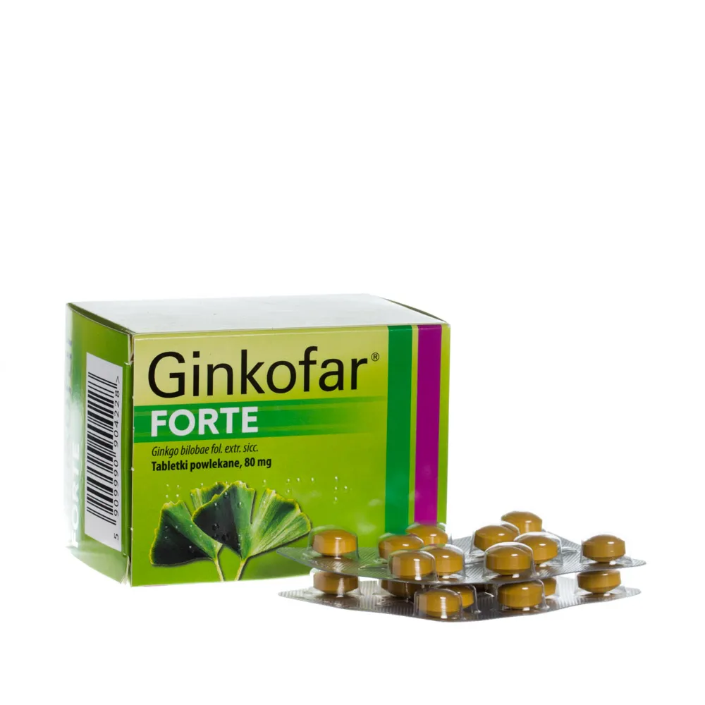 Ginkofar Forte, 60 tabletek powlekanych, 80 mg