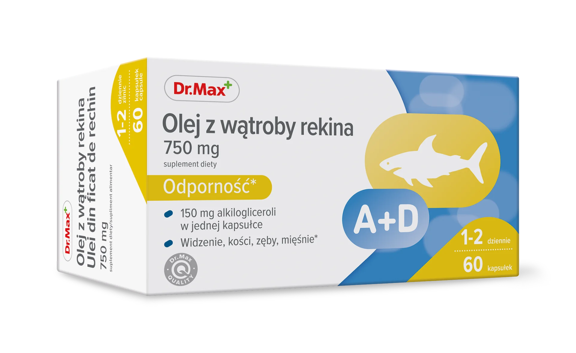 Olej z wątroby rekina Dr. Max 60 kapsułek