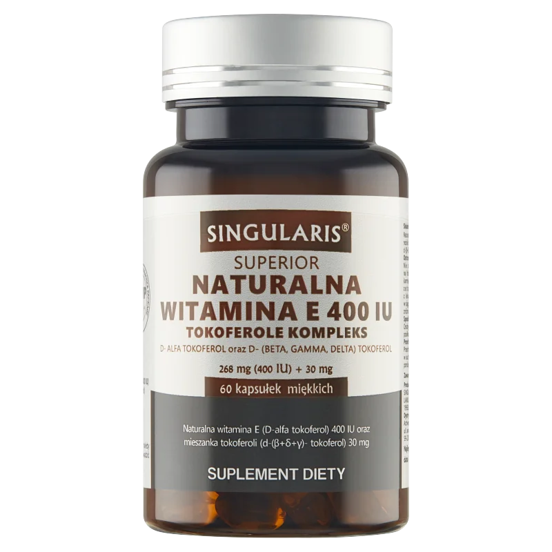 Singularis Superior Naturalna Witamina E 400 Tokoferole Kompleks 60 kapsułek