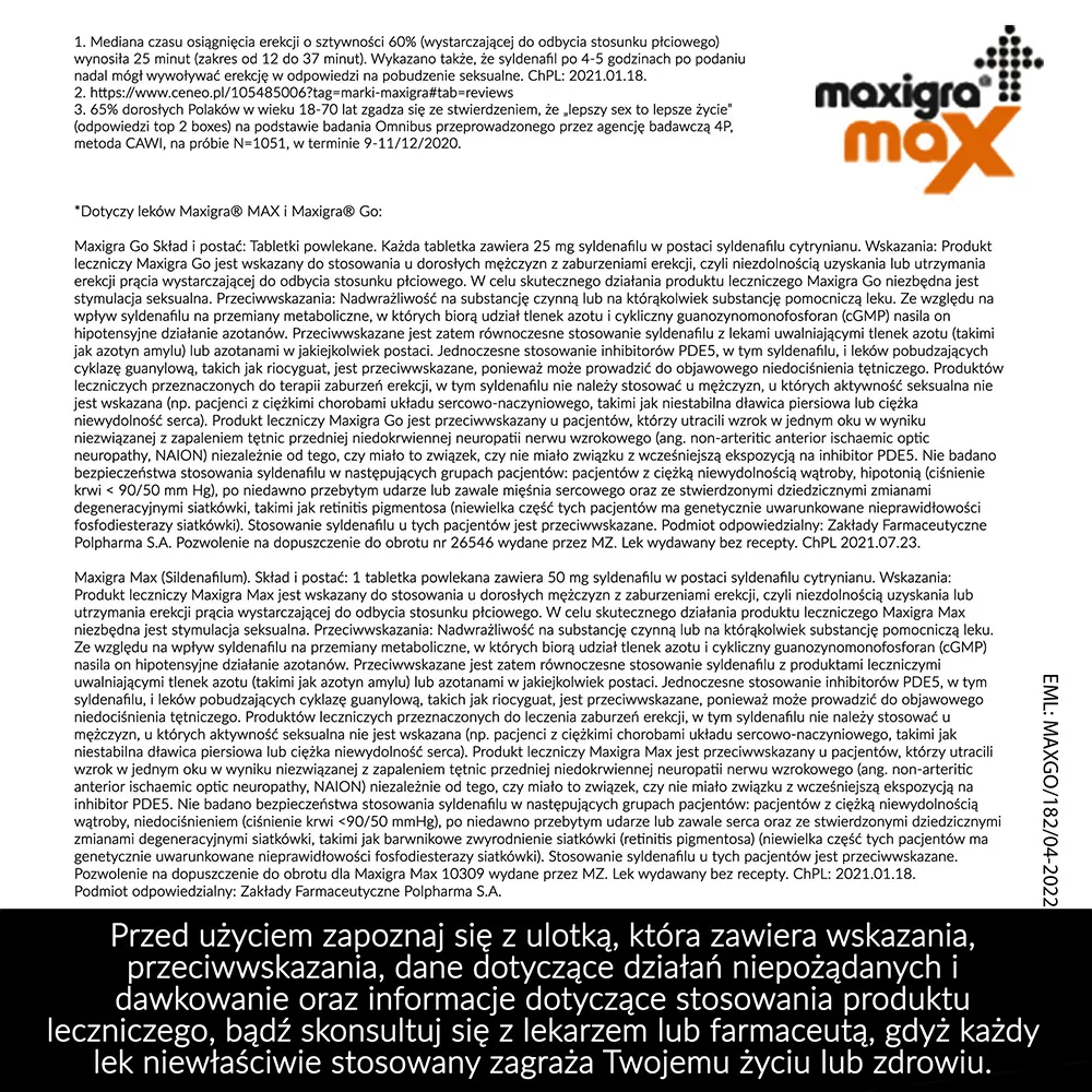 Maxigra Max, 50 mg, 2 tabletki powlekane 