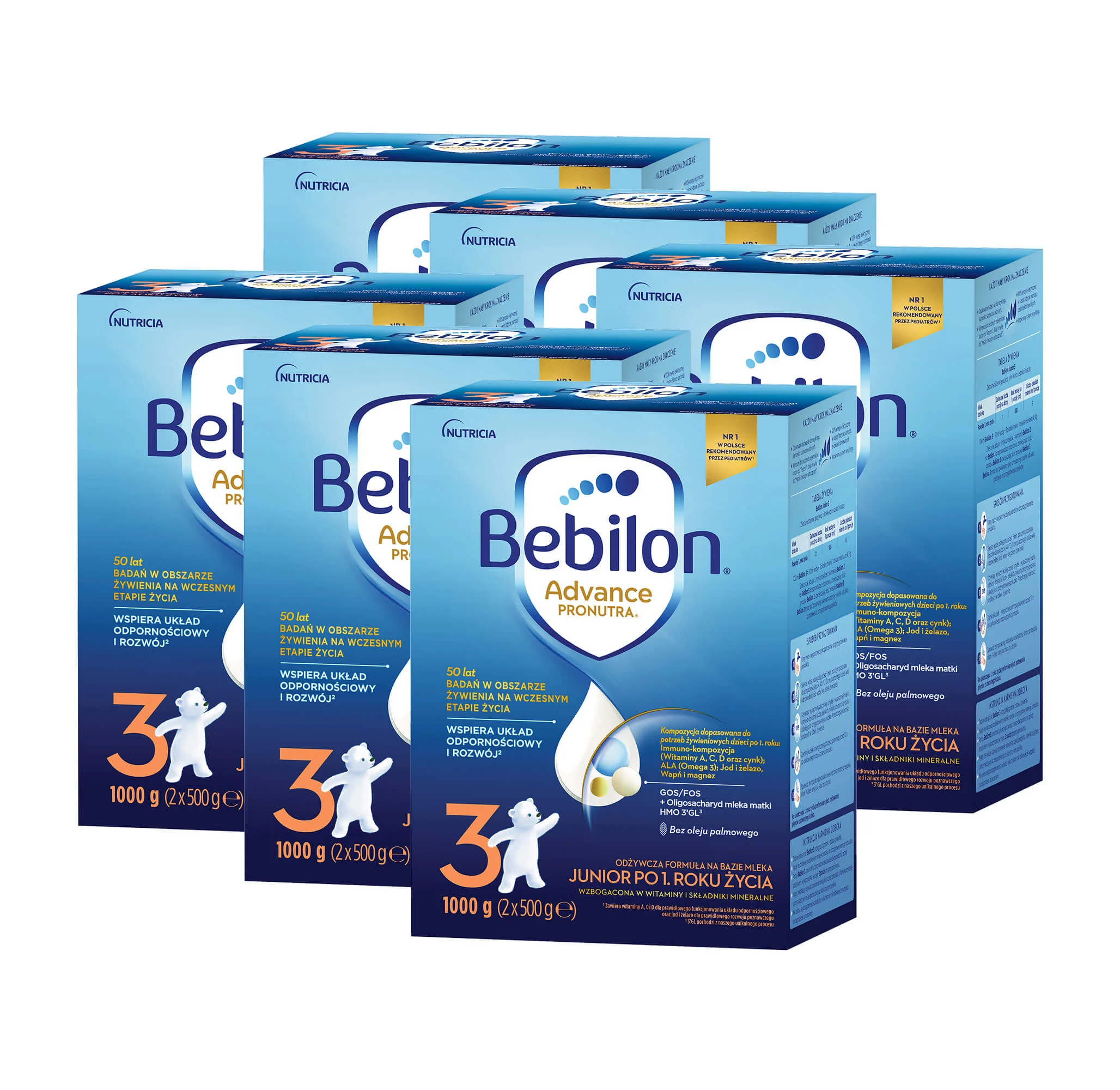 Bebilon 3 Advance Pronutra Junior mleko modyfikowane po 1. roku życia, 6x1000 g