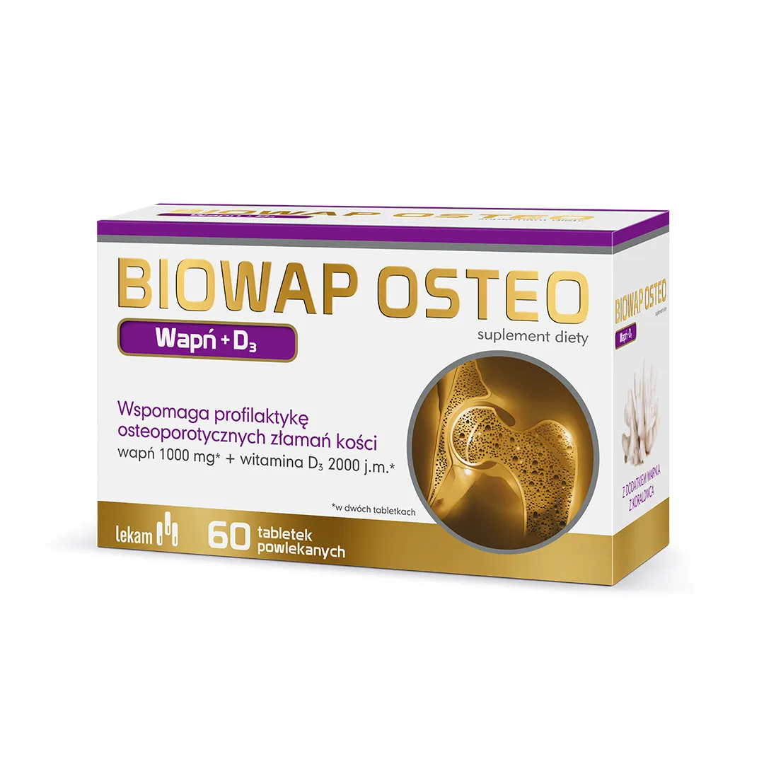 Biowap Osteo D3, suplement diety, 60 tabletek