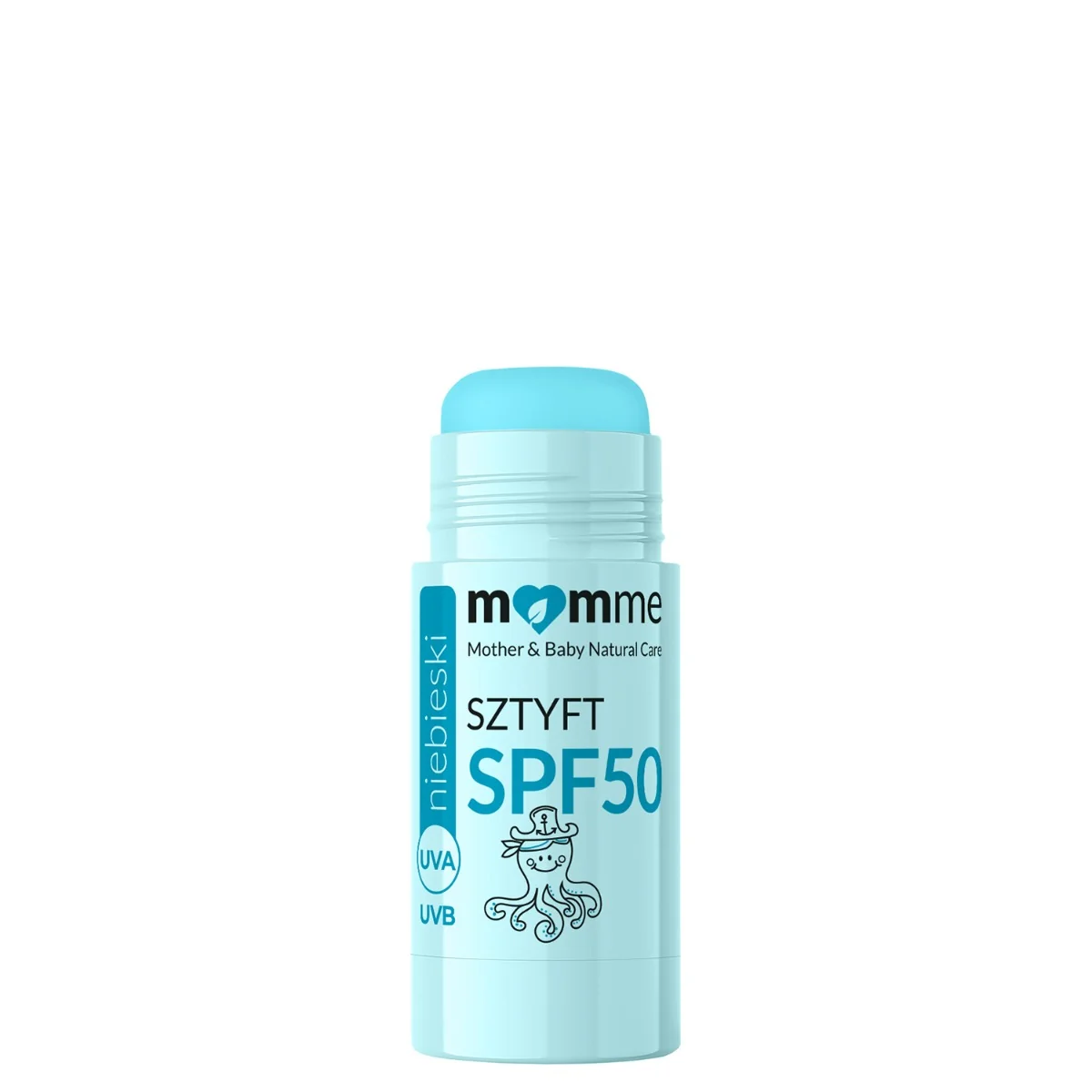 Momme Sztyf SPF 50 niebieski, 10 g