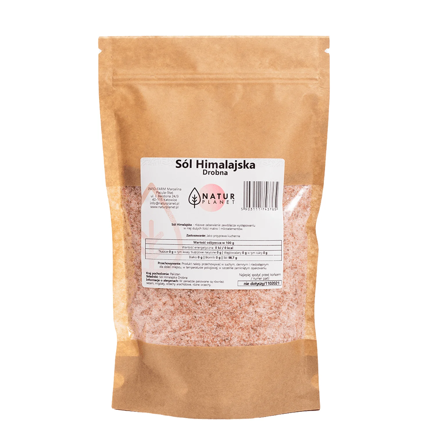 Natur Planet sól himalajska drobna, 500 g