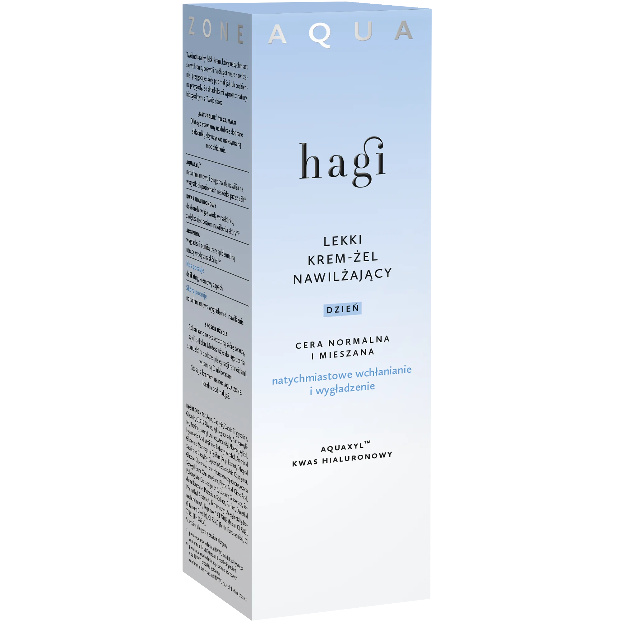 Hagi Aqua Zone żel nawilżający na dzień cera normalna i mieszana, 50 ml