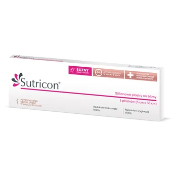Sutricon Plastry silikonowe na blizny 5x30 cm 5 sztuk