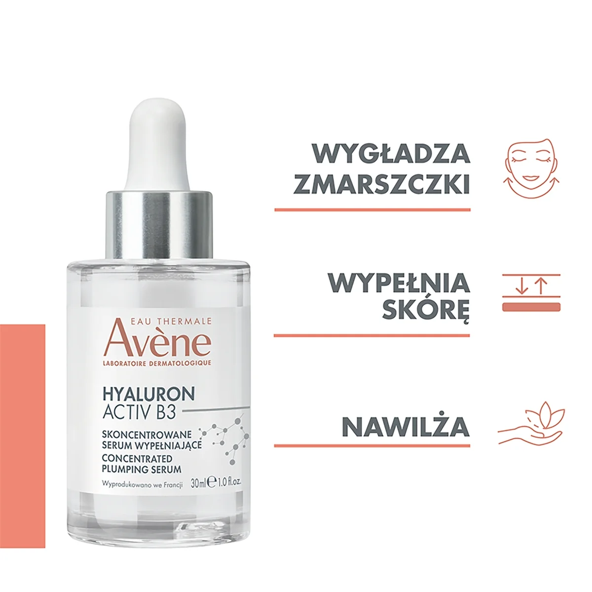 Avène Hyaluron Activ B3 skoncentrowane serum do twarzy z kwasem hialuronowym i niacynamidem, 30 ml