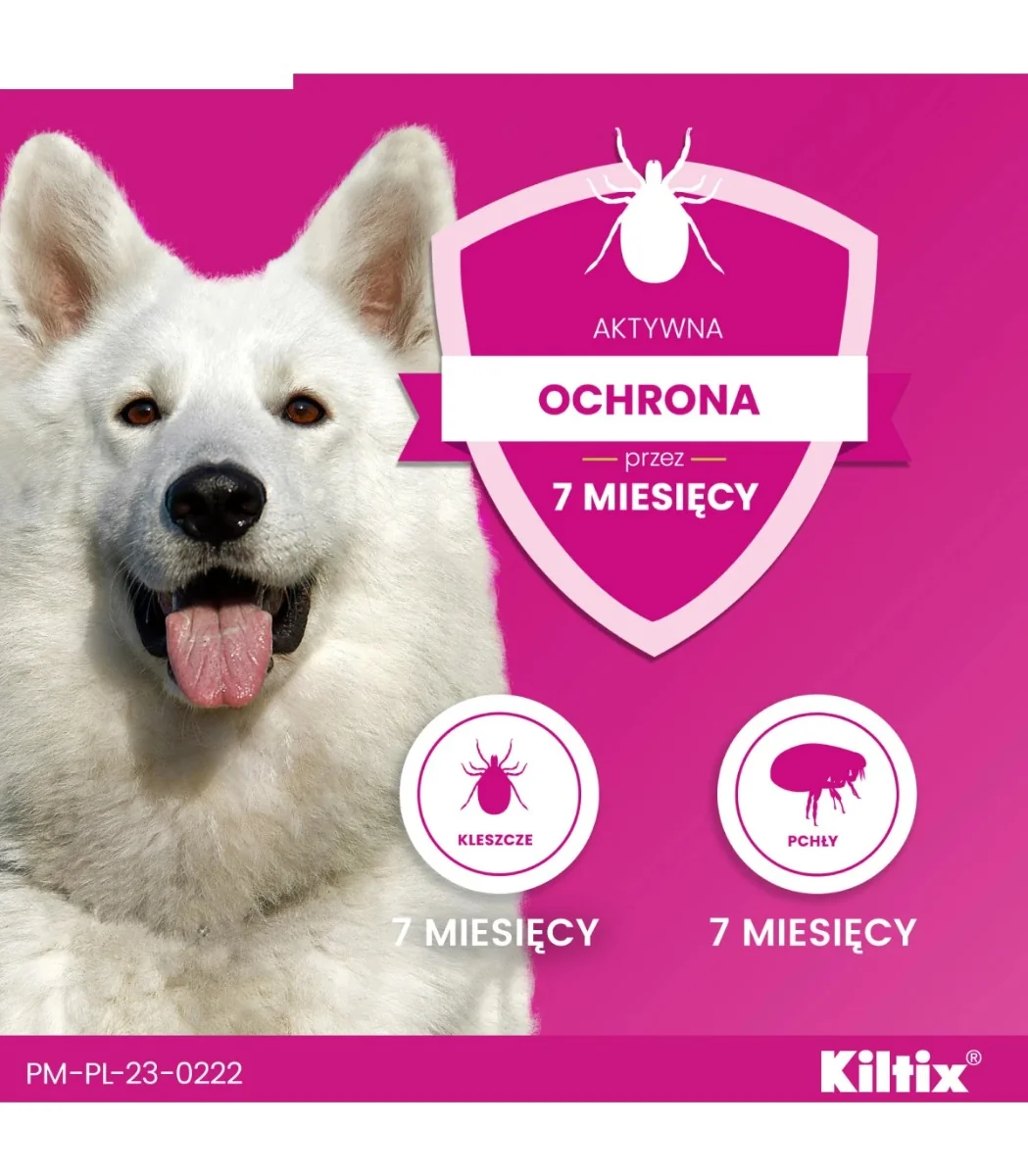 Kiltix 4,5 g + 1,013 g, obroża dla dużych psów, 1 sztuka