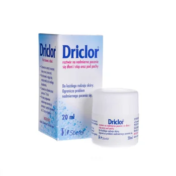 Driclor - roztwór na nadmierne pocenie się dłoni i stóp oraz pod pachy, 20 ml