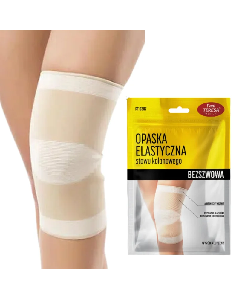 Pani Teresa opaska elastyczna stawu kolanowego bezszwowa, r. XL, 1 sztuka