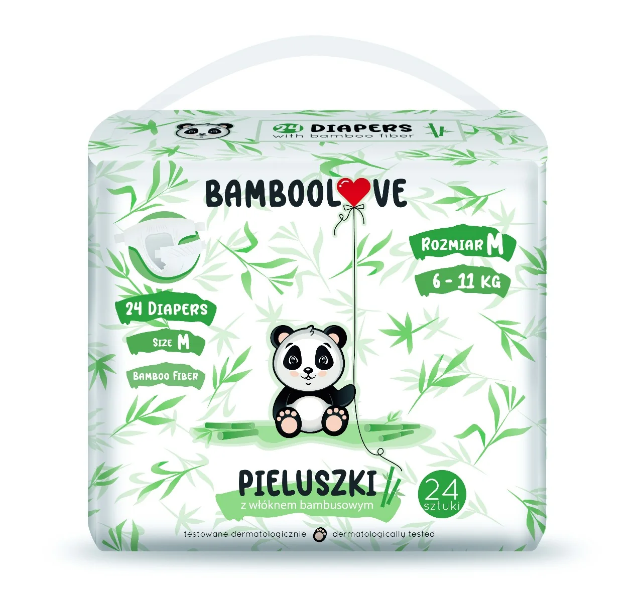 Bamboolove jednorazowe pieluszki bambusowe rozmiar M, 24 szt.