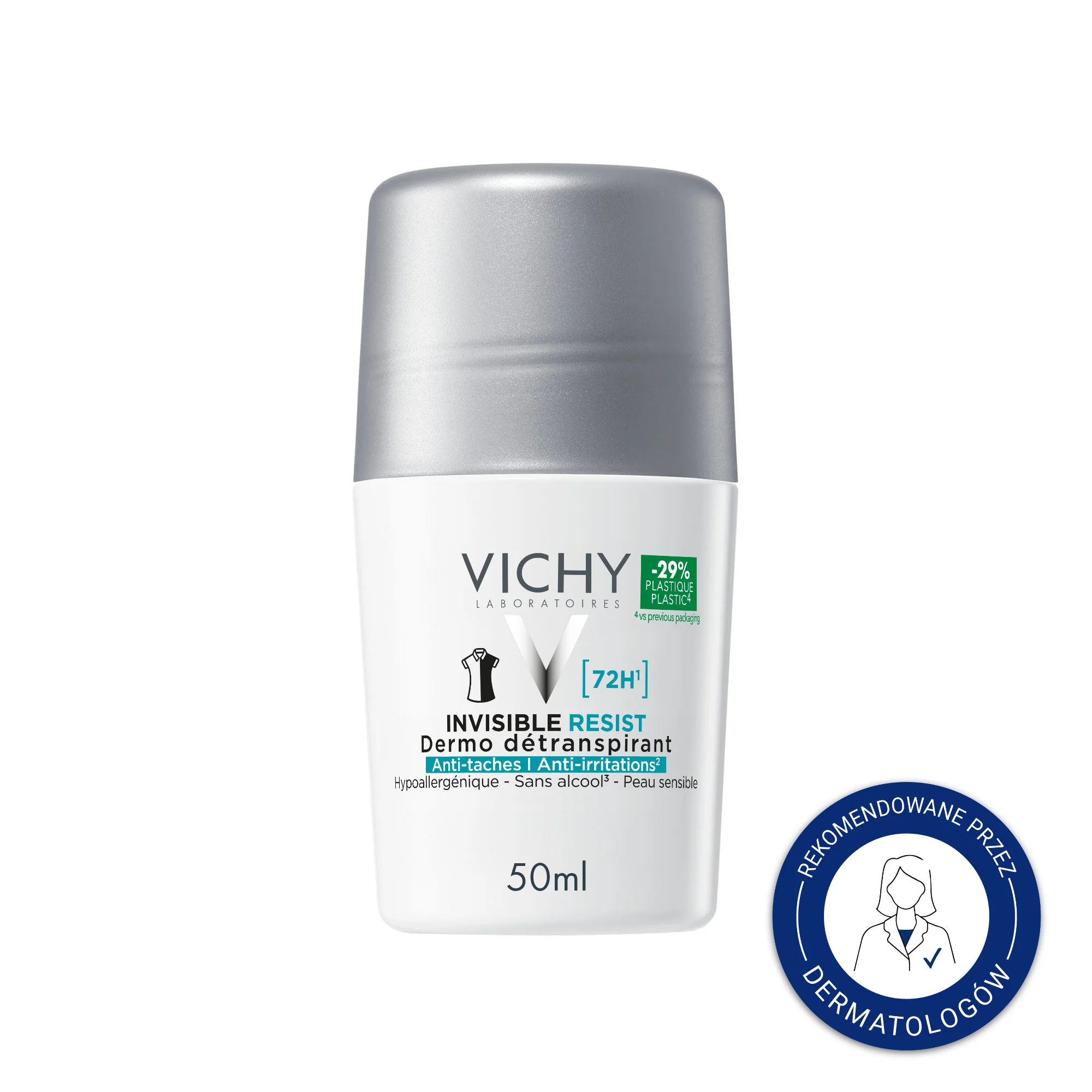 Vichy Invisible Resist Antyperspirant w kulce przeciw śladom 72h, 50ml