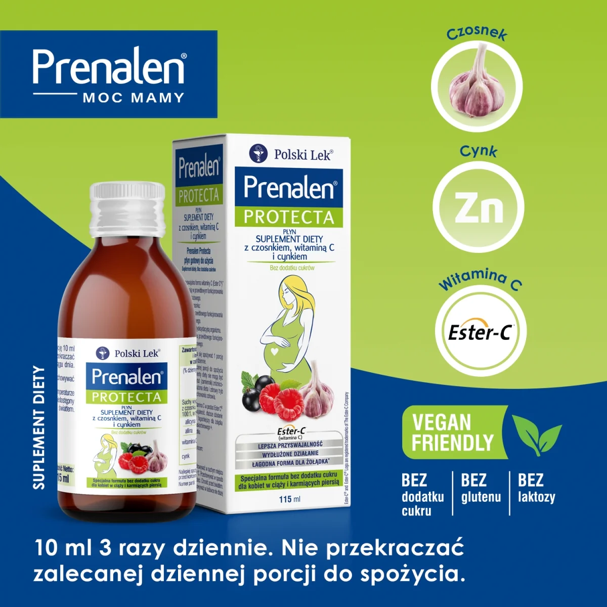 Prenalen Bez Dodatku Cukrów suplement diety, 115 ml