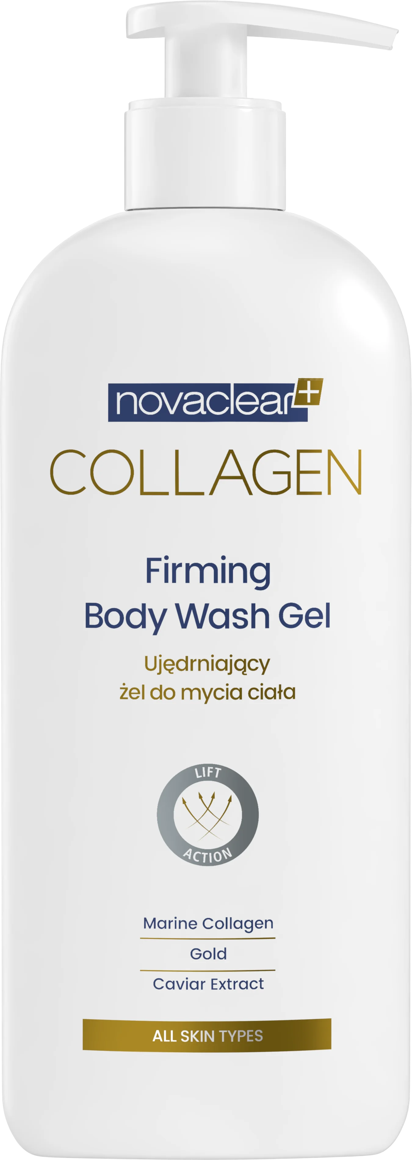 Novaclear Collagen ujędrniający żel do mycia ciała, 500 ml