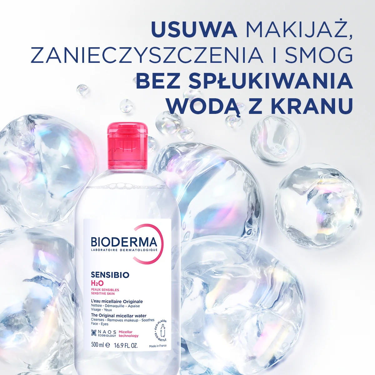 Bioderma Sensibio H2O płyn micelarny do twarzy, 500 ml
