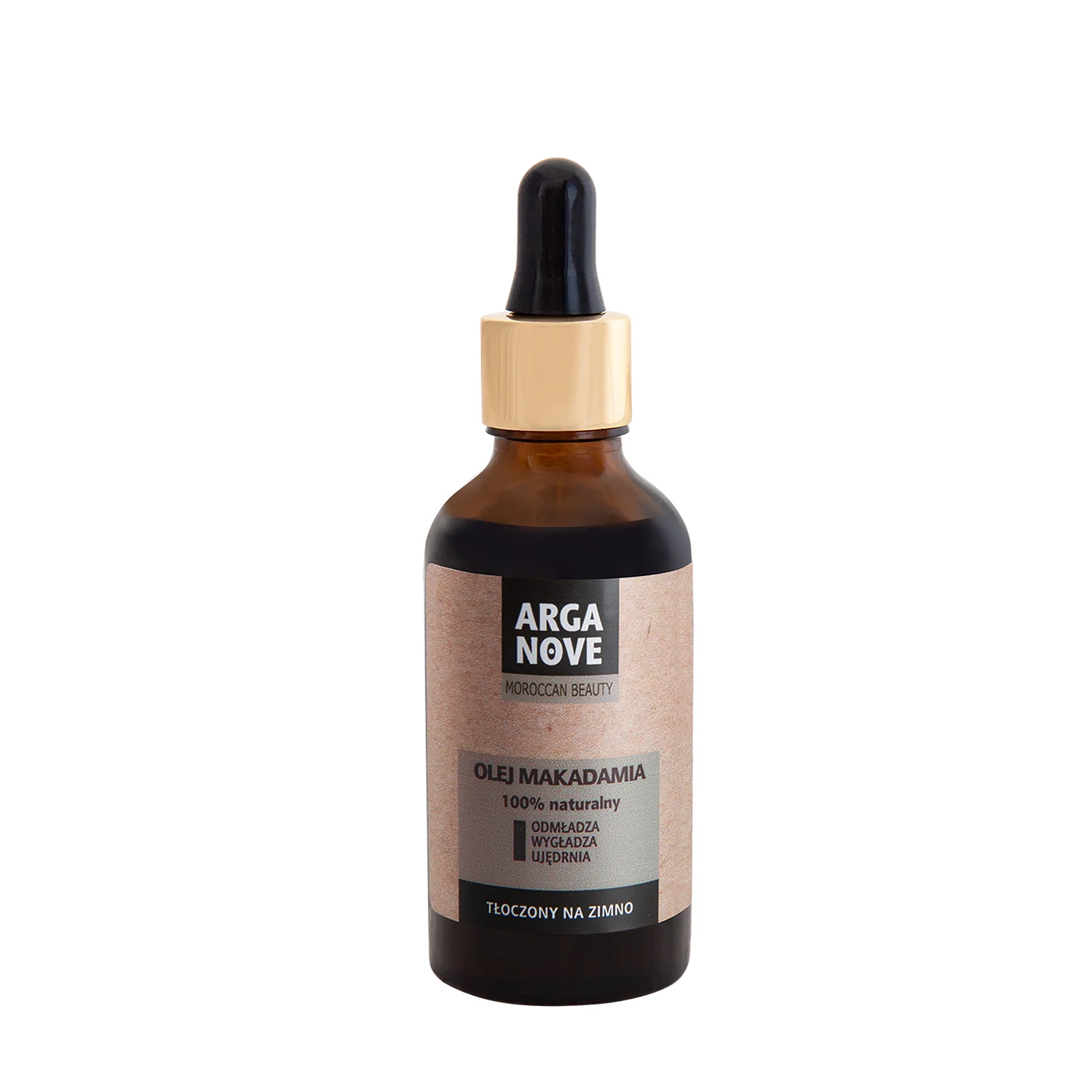Arganove Moroccan Beauty olej makadamia nierafinowany, tłoczony na zimno, 50 ml