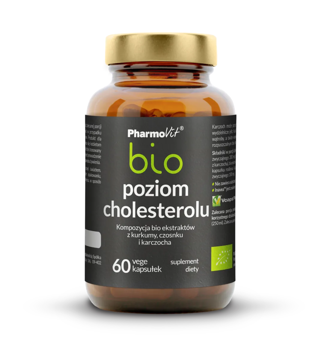 Pharmovit Bio Poziom Cholesterolu, suplement diety, 60 kapsułek