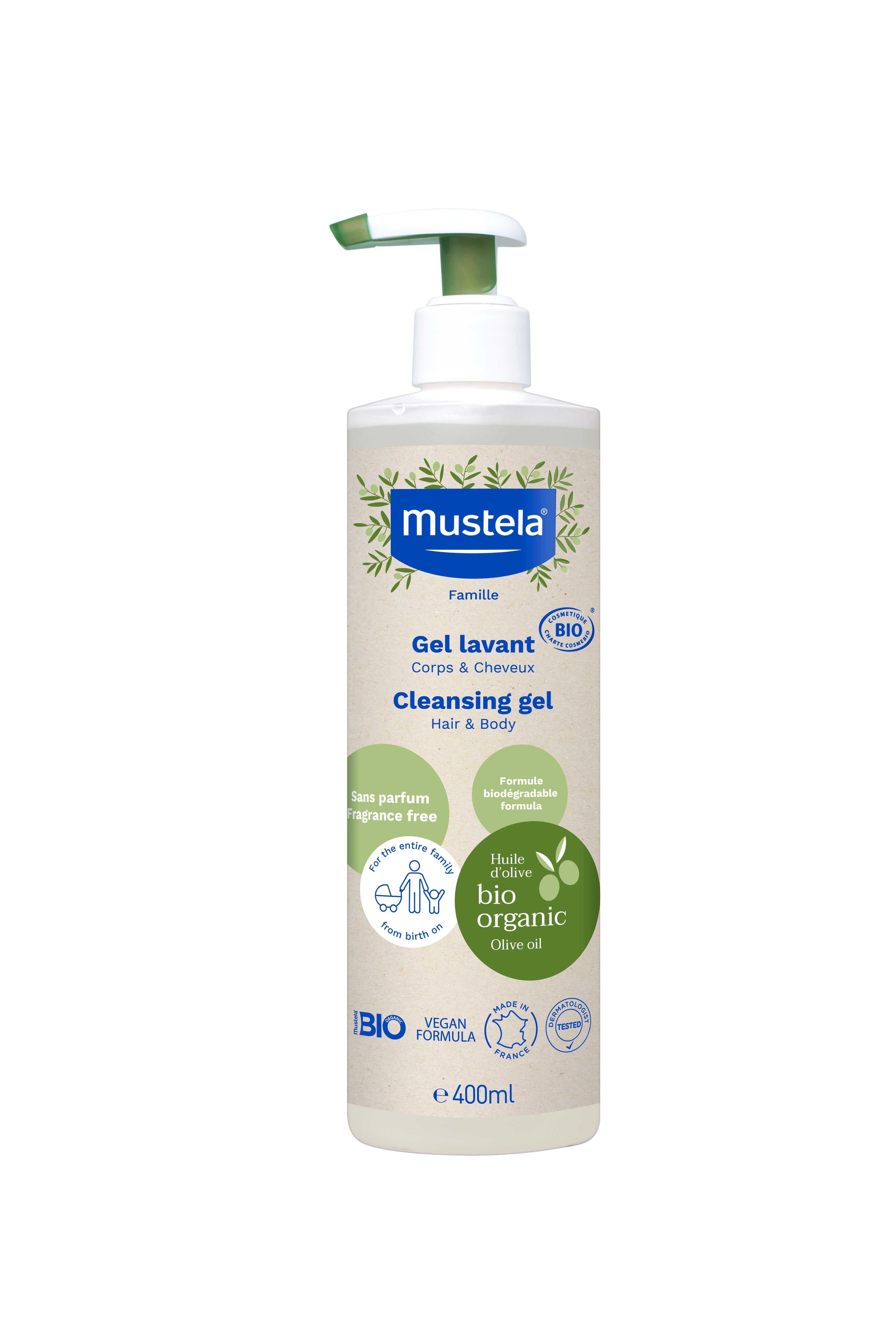 Mustela BIO żel do mycia, 400 ml