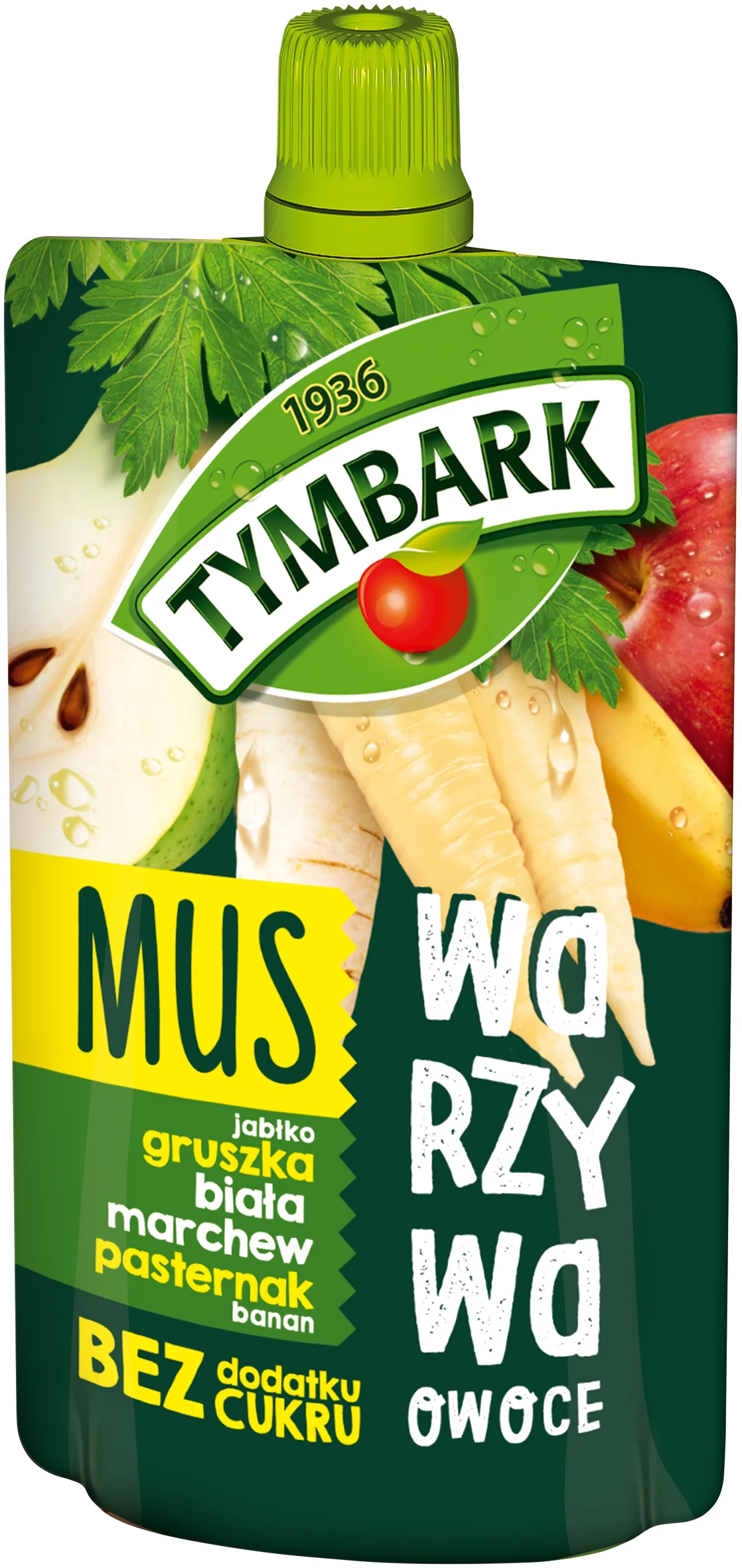 Tymbark Warzywa Owoce mus gruszka, biała marchew i pasternak, 100 g